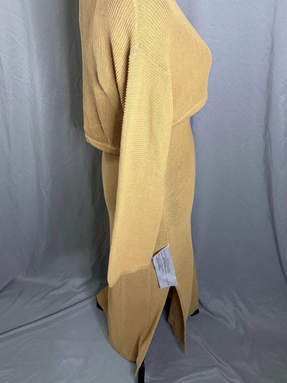 BCBGMaxAzria Camel Knit Midi Dress with Long Sleeves - Picture 6 of 11
